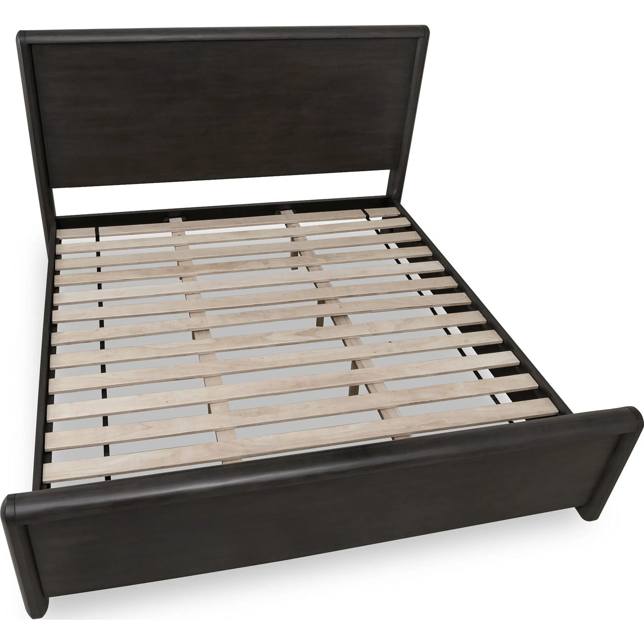 Xolani Acacia Wood Platform Bed in Jaguar Modus