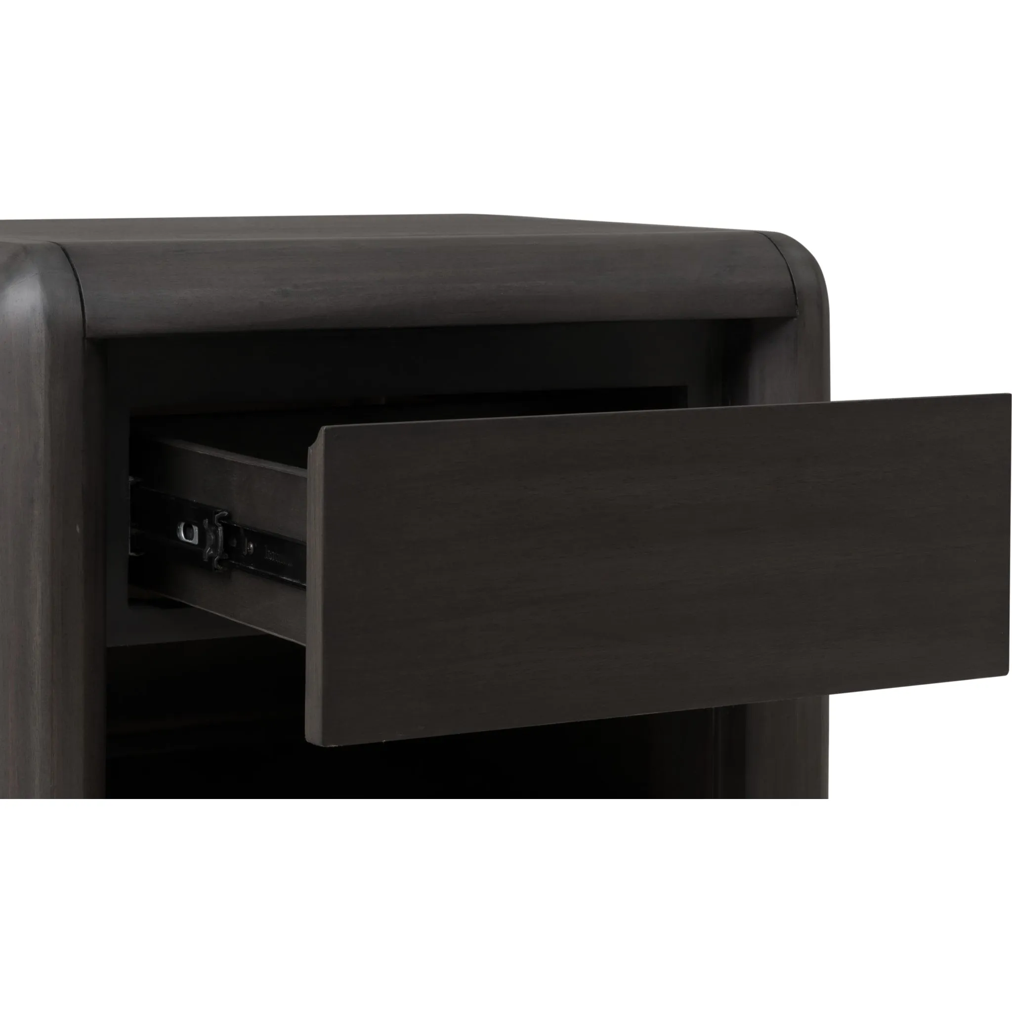 Xolani One Drawer Acacia Wood Nightstand in Jaguar Modus