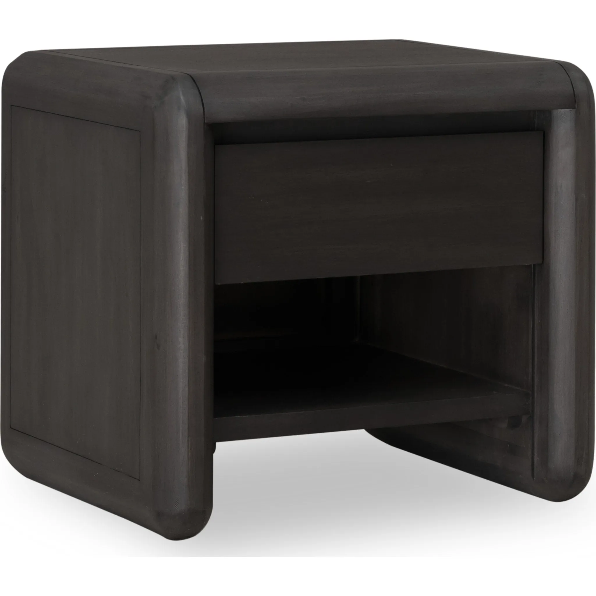 Xolani One Drawer Acacia Wood Nightstand in Jaguar Modus