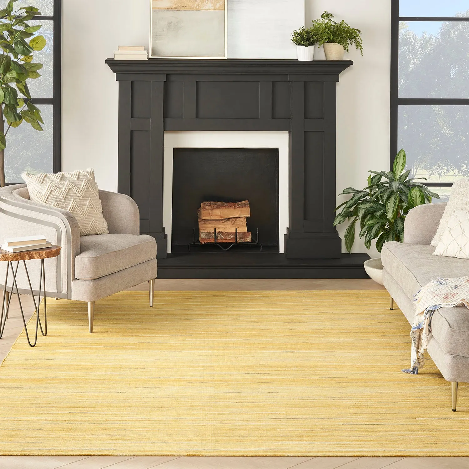 Yellow Kavya Flatweave Kilim Rug