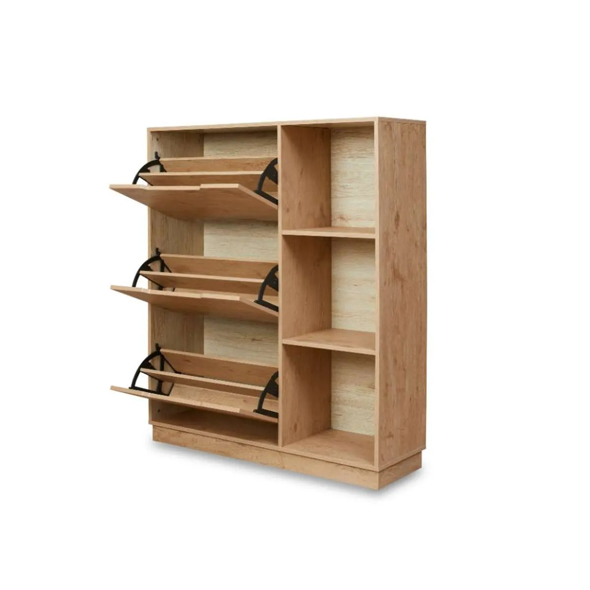 Zack Shoe Cabinet - Natural Mocka