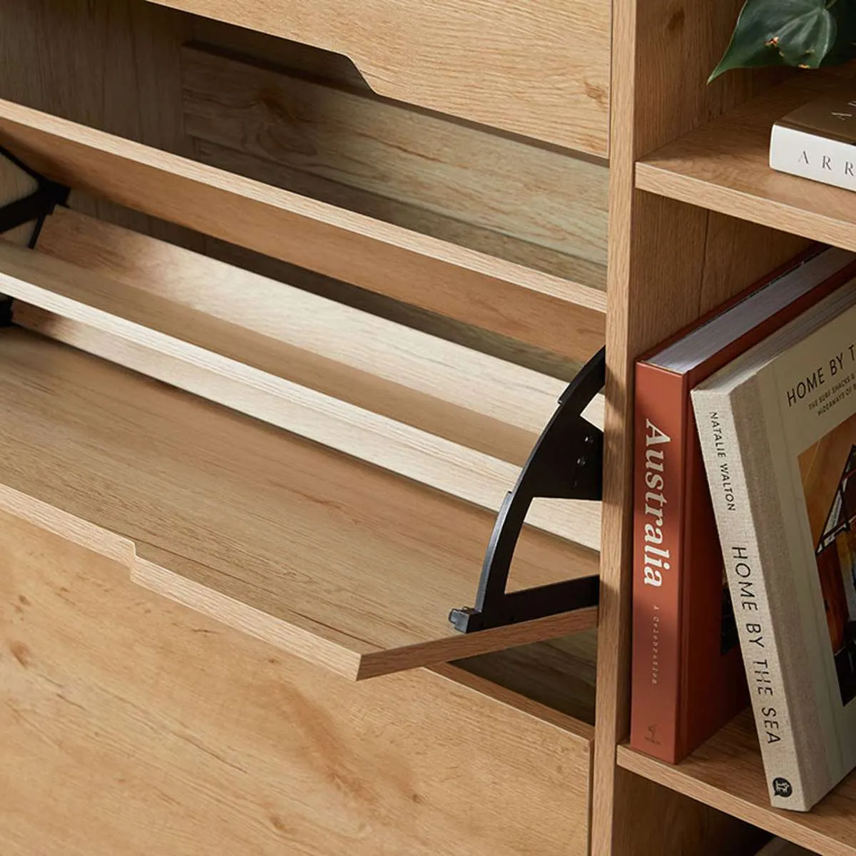 Zack Shoe Cabinet - Natural Mocka